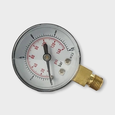 10 بار اتصال نحاسي أداة قياس ضغط مقياس تدفق مقياس ضغط 40 مم 1/8 NPT