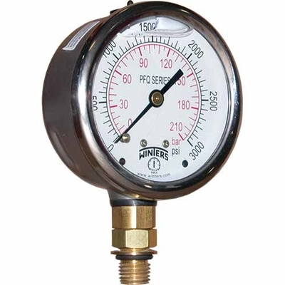 مقياس ضغط سائل نحاسي 80 مم مع مقياس ضغط الزيت EN 837-1