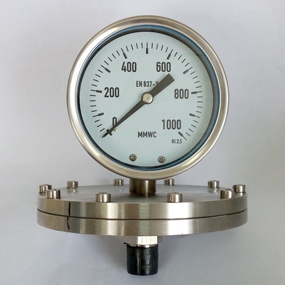 100 مم قرص قياس الضغط 1000 مم دبليو سي بلورة مقياس الضغط الميكانيكي