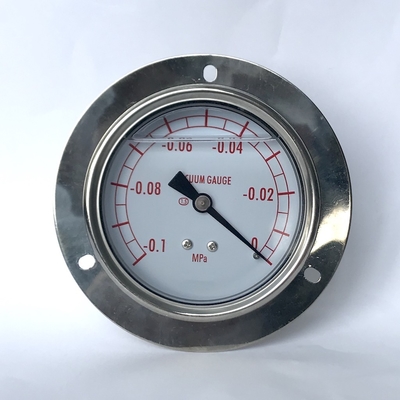 مقياس ضغط فراغ الحالة SS 75mm 0.1 MPa شفة لوحة قياس الضغط