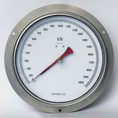 مقياس ضغط لوحة 250 مم 2000 KN SUS304 مقياس الضغط المحوري