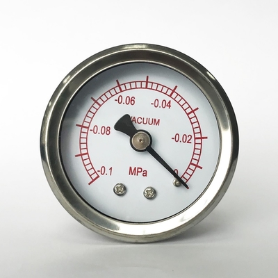 مقياس ضغط الفراغ من الفولاذ المقاوم للصدأ 50 مم 0.1 ميجا باسكال مقياس ضغط البخار