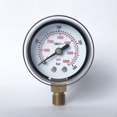 مقياس ضغط الضغط السفلي لعلبة ABS 40 مم 400 بار مقياس الضغط الصناعي